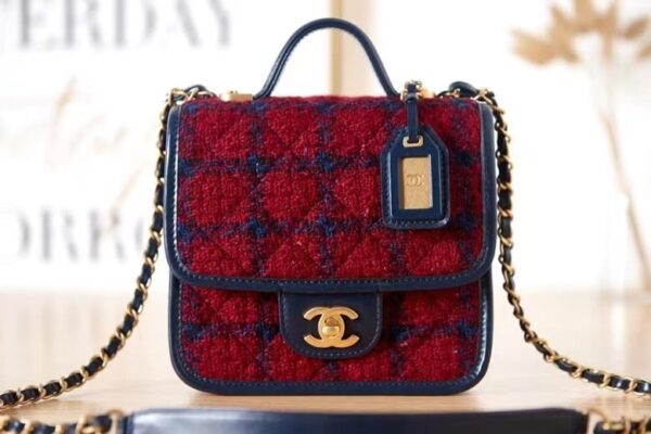 [REP 1:1] Chanel Mini Flap Bag With Top Handle Red For Women 20.5cm / 8in