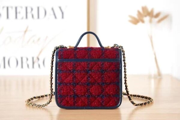 [REP 1:1] Chanel Mini Flap Bag With Top Handle Red For Women 20.5cm / 8in