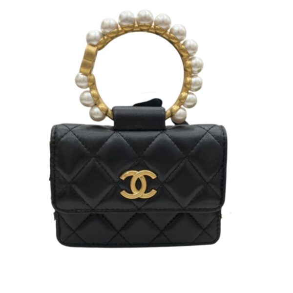 [REP 1:1] Chanel Mini Handle Pearl Black For Women 12cm / 4.7in