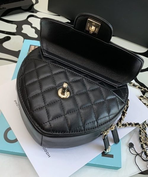 [REP 1:1] Chanel Mini Heart Bag Black For Women 7in/18cm AS3191 B07958 94305