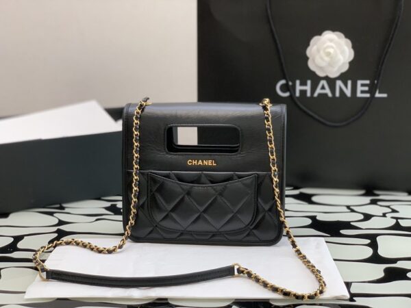 [REP 1:1] Chanel Mini Top Handle Bag Black For Women 20cm / 7.9in