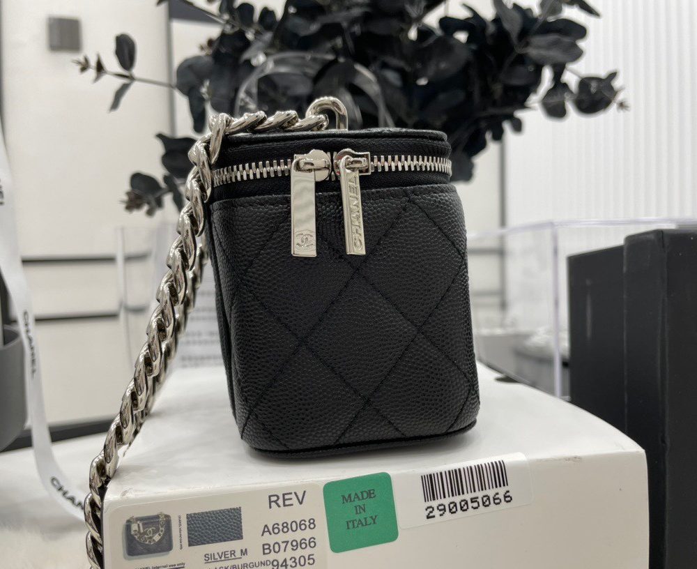 [REP 1:1] Chanel Mini Vanity Bag Black/White For Women 11cm / 4.3in