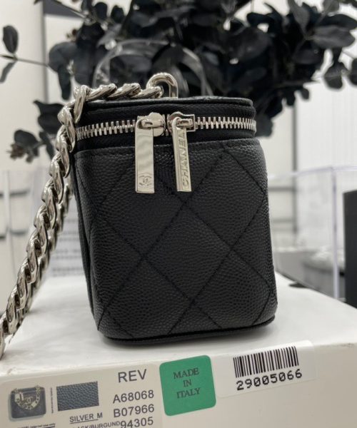 [REP 1:1] Chanel Mini Vanity Bag Black/White For Women 11cm / 4.3in