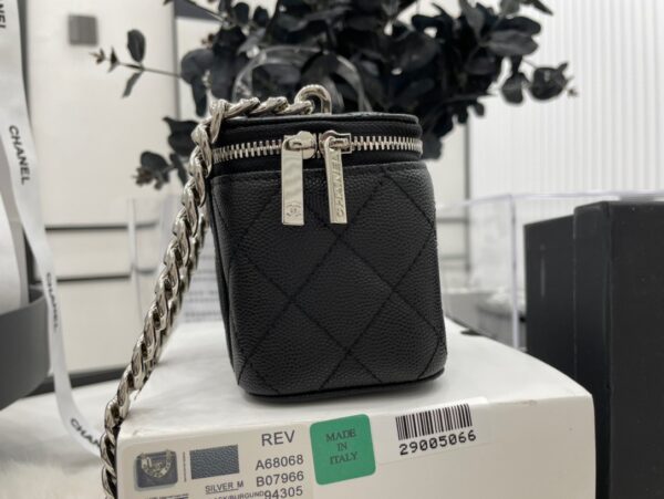 [REP 1:1] Chanel Mini Vanity Bag Black/White For Women 11cm / 4.3in