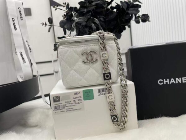 [REP 1:1] Chanel Mini Vanity Bag Black/White For Women 11cm / 4.3in