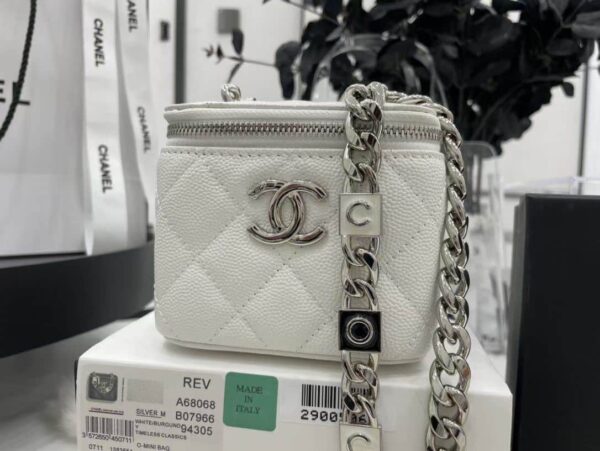 [REP 1:1] Chanel Mini Vanity Bag Black/White For Women 11cm / 4.3in
