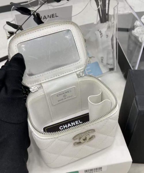 [REP 1:1] Chanel Mini Vanity Bag Black/White For Women 11cm / 4.3in