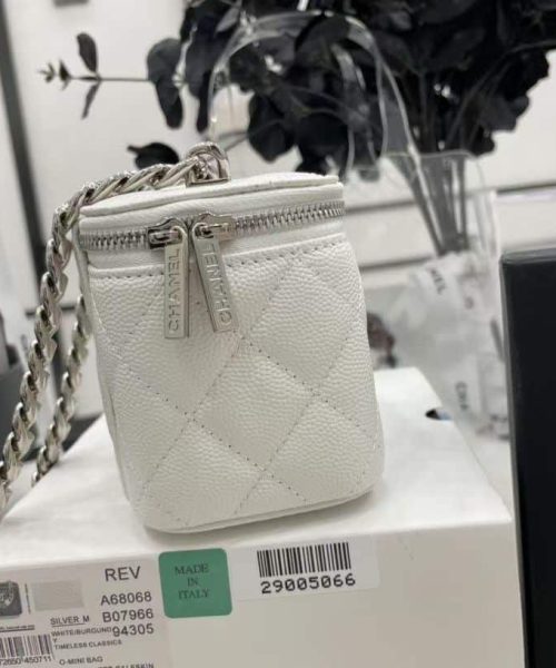 [REP 1:1] Chanel Mini Vanity Bag Black/White For Women 11cm / 4.3in