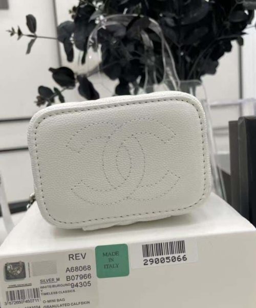 [REP 1:1] Chanel Mini Vanity Bag Black/White For Women 11cm / 4.3in