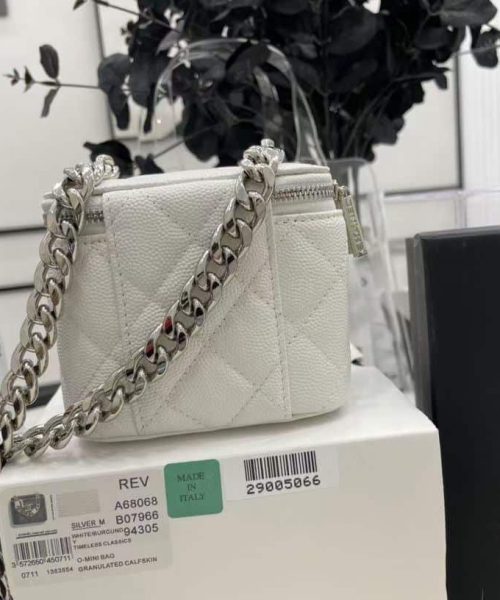 [REP 1:1] Chanel Mini Vanity Bag Black/White For Women 11cm / 4.3in