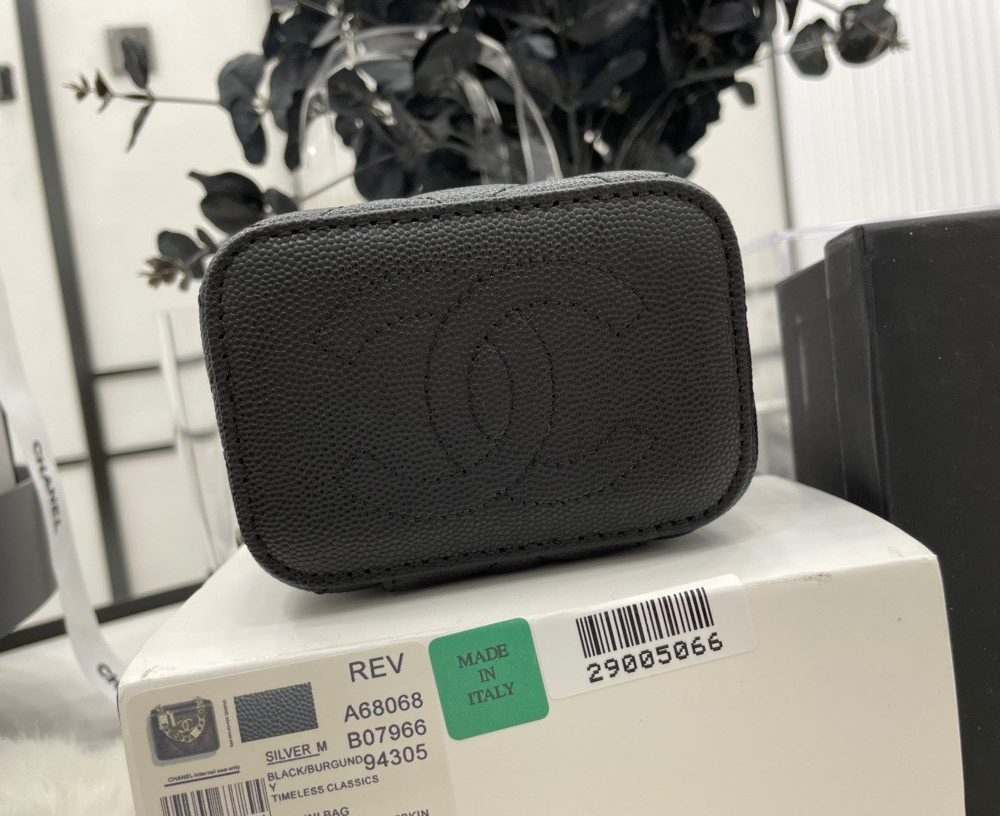 [REP 1:1] Chanel Mini Vanity Bag Black/White For Women 11cm / 4.3in