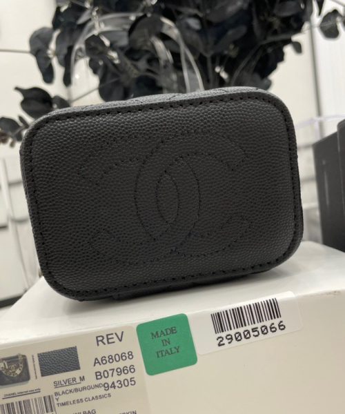 [REP 1:1] Chanel Mini Vanity Bag Black/White For Women 11cm / 4.3in