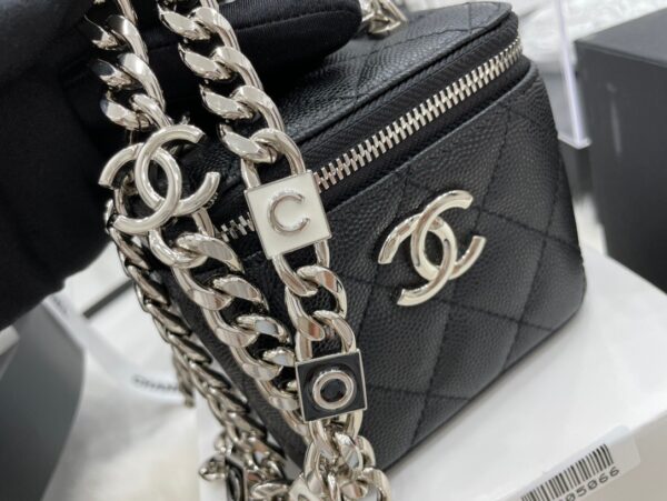 [REP 1:1] Chanel Mini Vanity Bag Black/White For Women 11cm / 4.3in