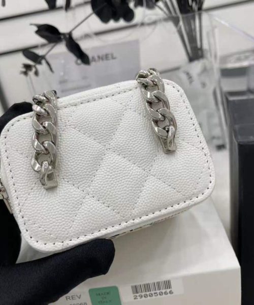 [REP 1:1] Chanel Mini Vanity Bag Black/White For Women 11cm / 4.3in