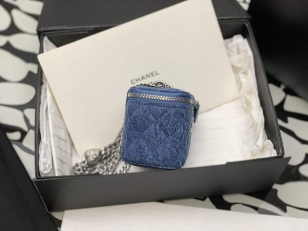 [REP 1:1] Chanel Mini Vanity Bag Blue For Women 11cm / 4.3in