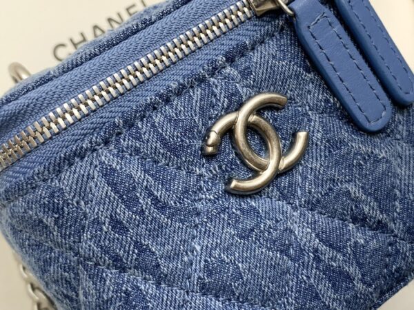 [REP 1:1] Chanel Mini Vanity Bag Blue For Women 11cm / 4.3in