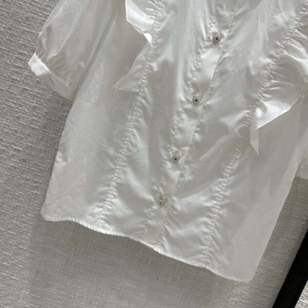 Chanel Missed Sleeve Shirt White For Women