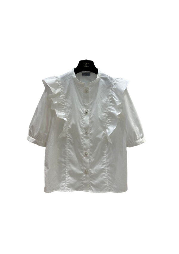 Chanel Missed Sleeve Shirt White For Women