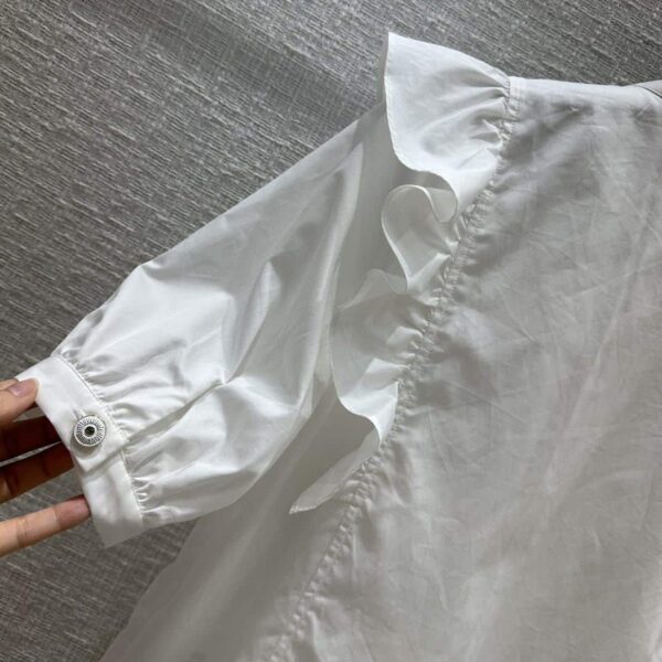Chanel Missed Sleeve Shirt White For Women