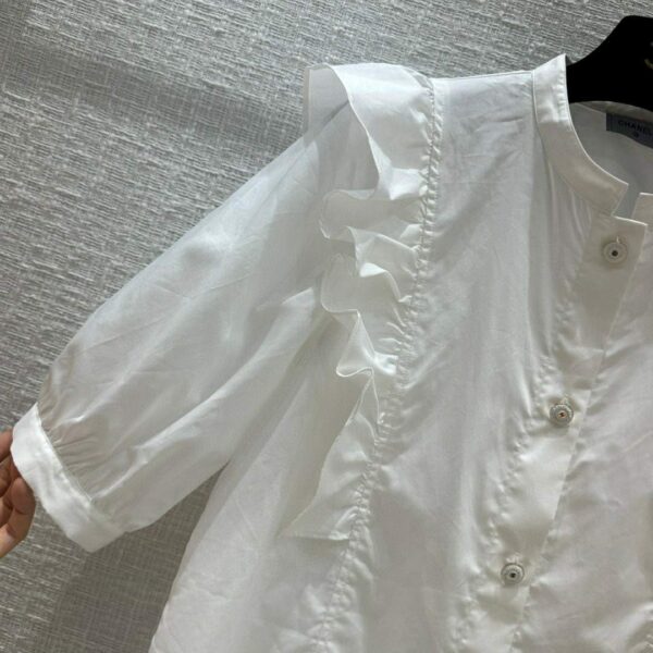 Chanel Missed Sleeve Shirt White For Women