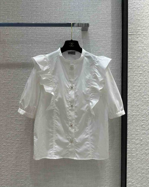 Chanel Missed Sleeve Shirt White For Women