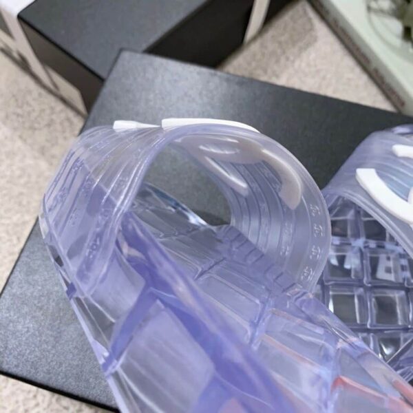 Chanel Mule Glossy Transparent CC Logo PVC Clear For Women, Women's Shoes