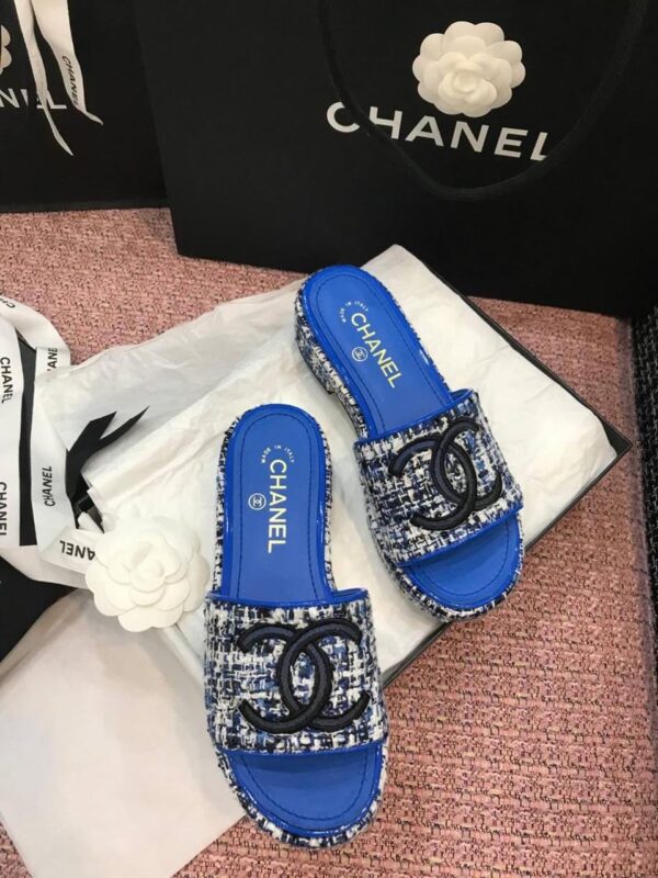 Chanel Mules Electric Blue For Women, Women's Shoes