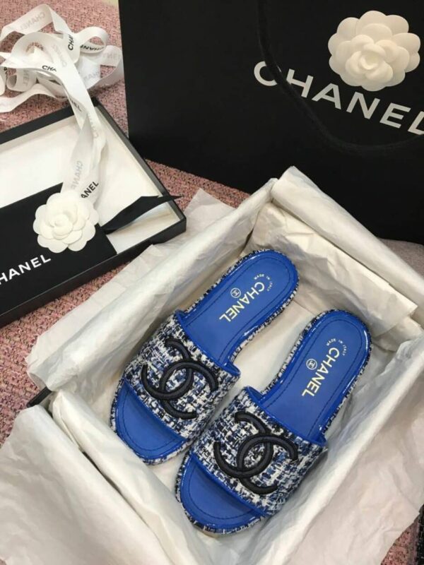 Chanel Mules Electric Blue For Women, Women's Shoes