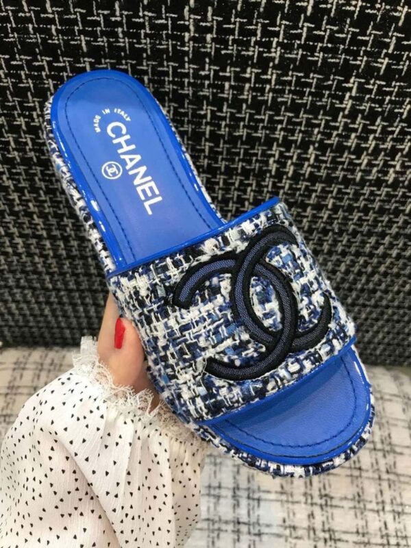Chanel Mules Electric Blue For Women, Women's Shoes