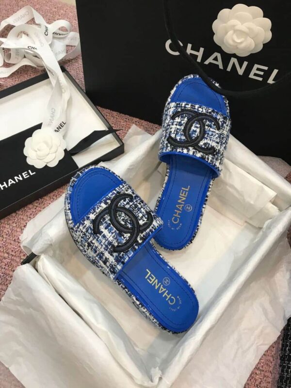 Chanel Mules Electric Blue For Women, Women's Shoes