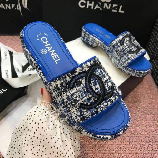 Chanel Mules Electric Blue For Women, Women's Shoes