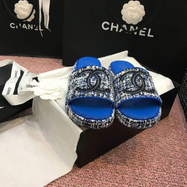 Chanel Mules Electric Blue For Women, Women's Shoes