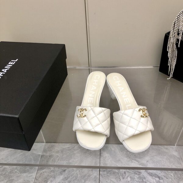 Chanel Mules White For Women, Women's Shoes 2.4in/6.2cm G38820
