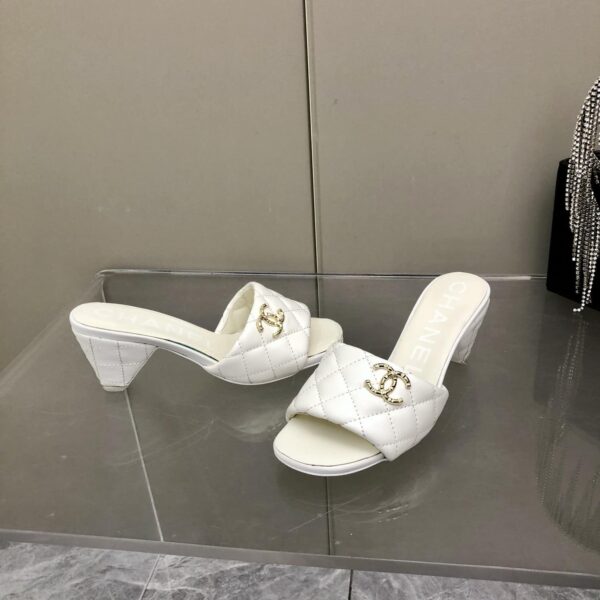 Chanel Mules White For Women, Women's Shoes 2.4in/6.2cm G38820