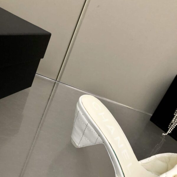 Chanel Mules White For Women, Women's Shoes 2.4in/6.2cm G38820