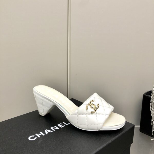 Chanel Mules White For Women, Women's Shoes 2.4in/6.2cm G38820