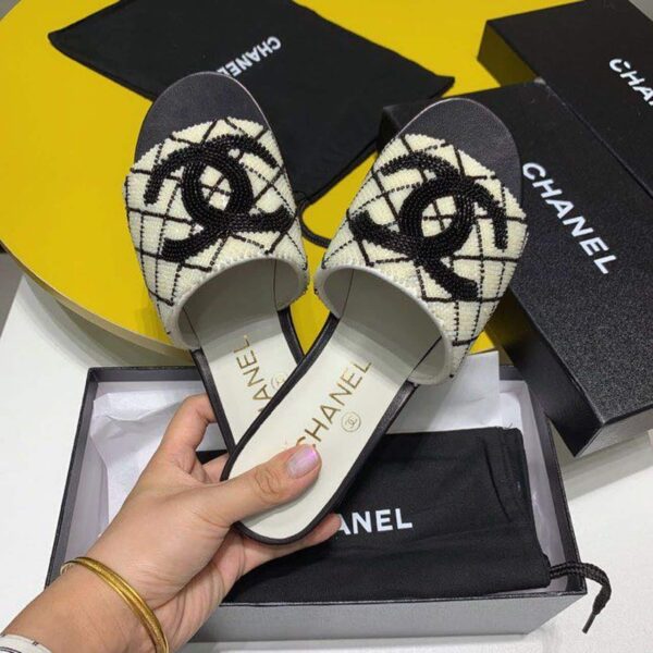 Chanel Mules White For Women, Women's Shoes