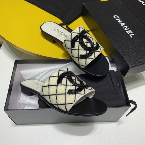 Chanel Mules White For Women, Women's Shoes
