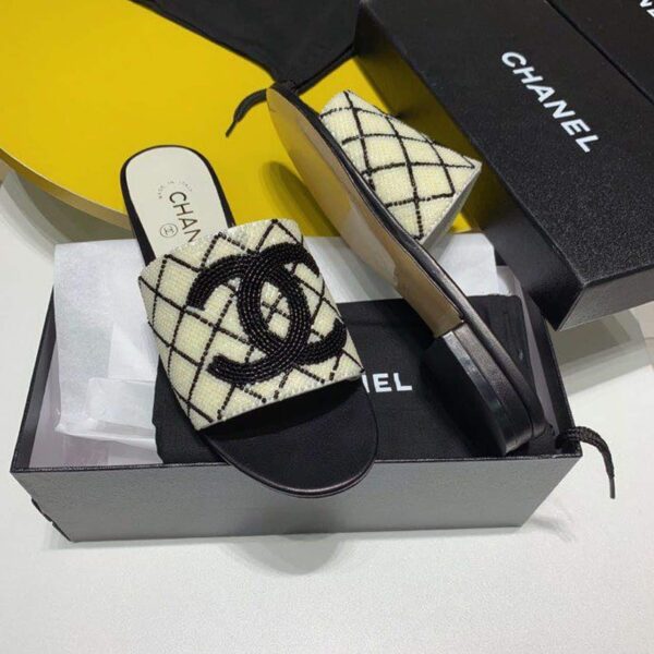 Chanel Mules White For Women, Women's Shoes