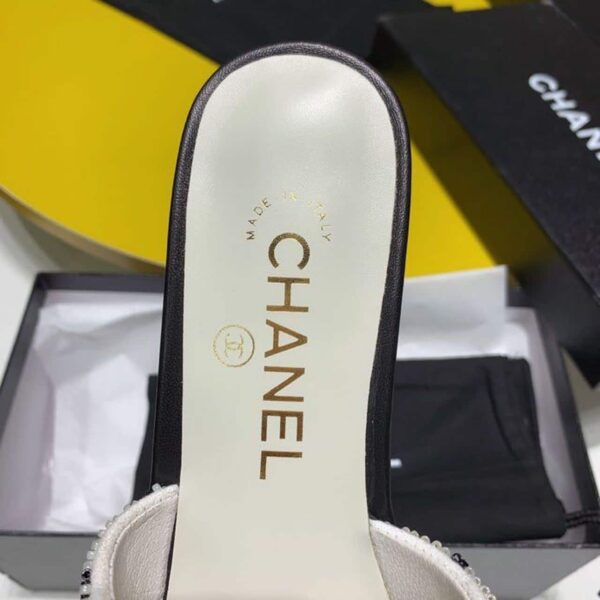Chanel Mules White For Women, Women's Shoes