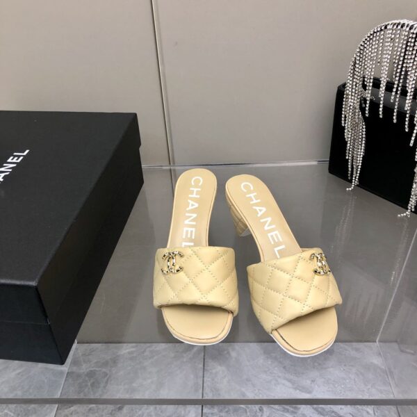 Chanel Mules Yellow For Women, Women's Shoes 2.4in/6.2cm G38820 X01000 0N314