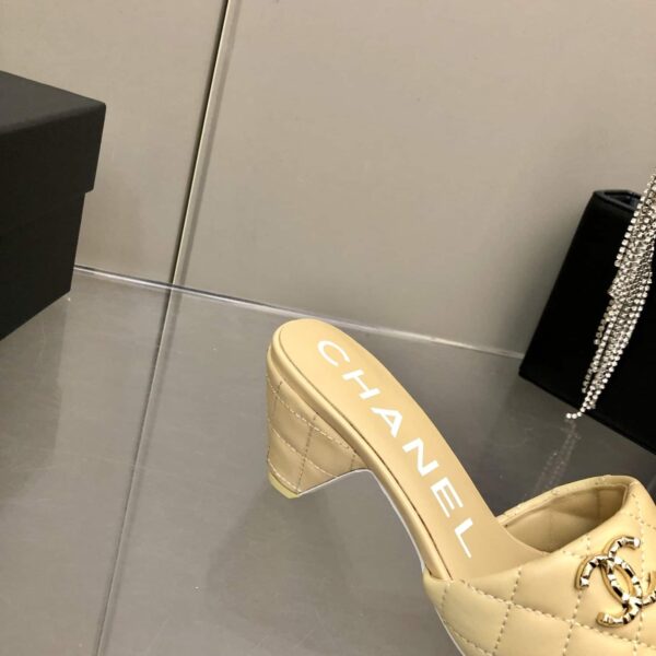 Chanel Mules Yellow For Women, Women's Shoes 2.4in/6.2cm G38820 X01000 0N314