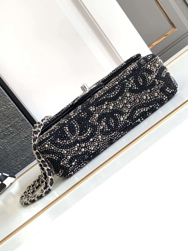 [REP 1:1] Chanel Paris Double Flap Handbag Black For Women 20cm / 7.9in