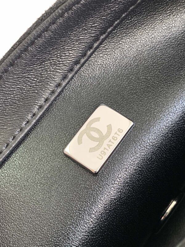 [REP 1:1] Chanel Paris Double Flap Handbag Black For Women 20cm / 7.9in