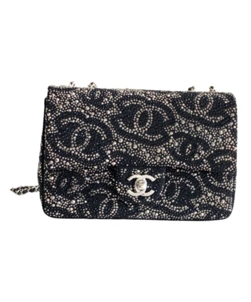[REP 1:1] Chanel Paris Double Flap Handbag Black For Women 20cm / 7.9in