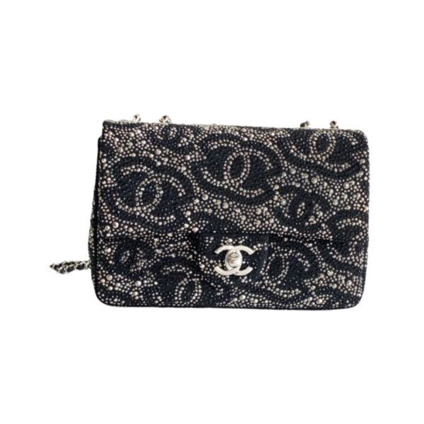 [REP 1:1] Chanel Paris Double Flap Handbag Black For Women 20cm / 7.9in