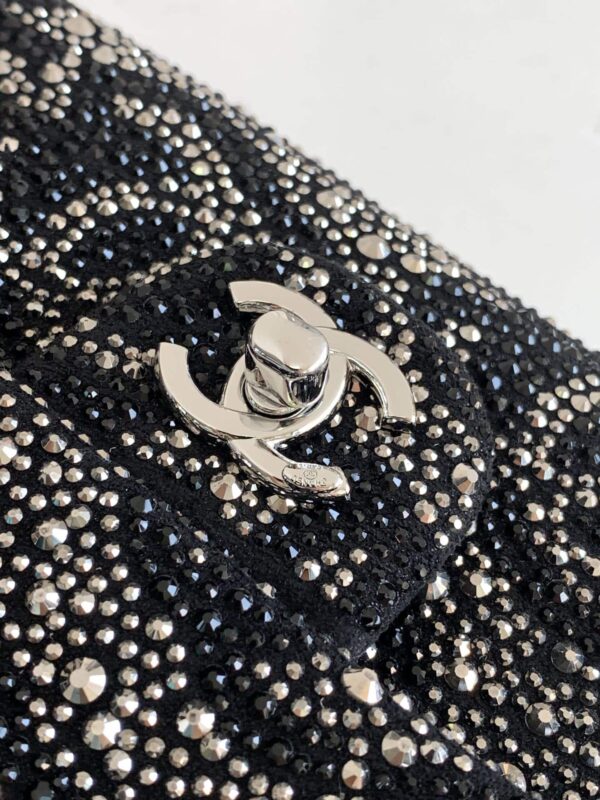 [REP 1:1] Chanel Paris Double Flap Handbag Black For Women 20cm / 7.9in