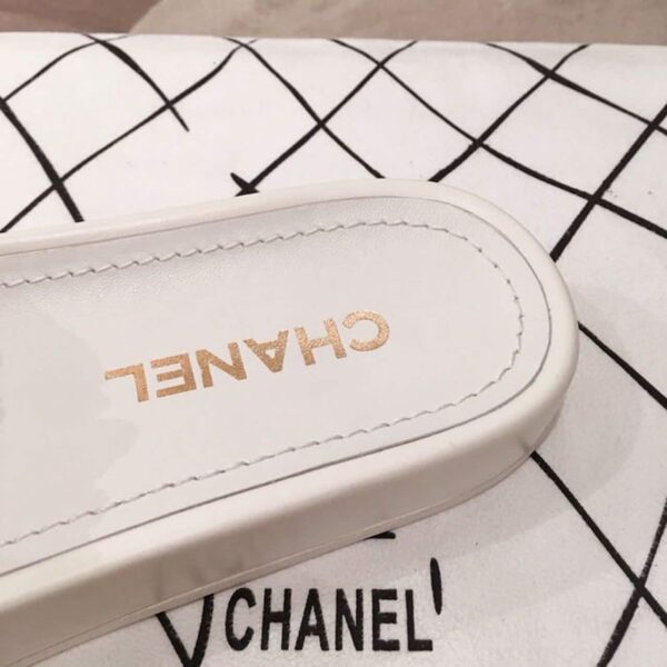 Chanel Pearl Beaded Embellished Sandals White For Women, Women's Shoes