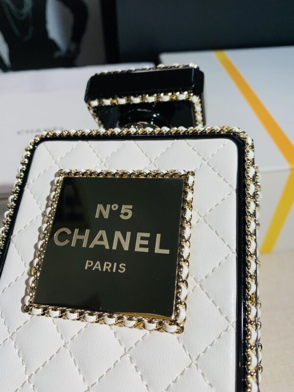 [REP 1:1] Chanel Perfume Bottle Minaudiere White For Women 16cm / 6.3in