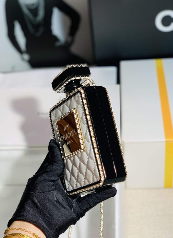 [REP 1:1] Chanel Perfume Bottle Minaudiere White For Women 16cm / 6.3in